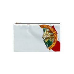 Flag Map of Florida Cosmetic Bag (Small) 