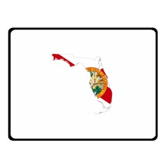 Flag Map of Florida Double Sided Fleece Blanket (Small) 