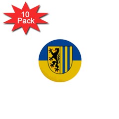 Flag Of Leipzig 1  Mini Buttons (10 Pack) 