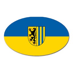 Flag Of Leipzig Oval Magnet