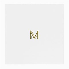 M Monogram Initial Letter M Golden Chic Stylish Typography Gold Medium Glasses Cloth by yoursparklingshop