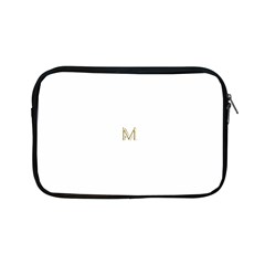 M Monogram Initial Letter M Golden Chic Stylish Typography Gold Apple Ipad Mini Zipper Cases by yoursparklingshop