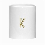 Monogrammed Monogram Initial Letter K Gold Chic Stylish Elegant Typography Morph Mugs Center