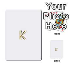 Monogrammed Monogram Initial Letter K Gold Chic Stylish Elegant Typography Multi-purpose Cards (rectangle) 