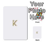 Monogrammed Monogram Initial Letter K Gold Chic Stylish Elegant Typography Multi-purpose Cards (Rectangle)  Back 9