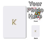 Monogrammed Monogram Initial Letter K Gold Chic Stylish Elegant Typography Multi-purpose Cards (Rectangle)  Back 14