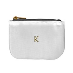 Monogrammed Monogram Initial Letter K Gold Chic Stylish Elegant Typography Mini Coin Purses by yoursparklingshop