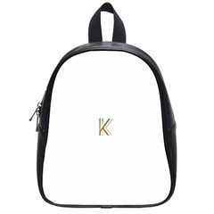Monogrammed Monogram Initial Letter K Gold Chic Stylish Elegant Typography School Bags (small)  by yoursparklingshop