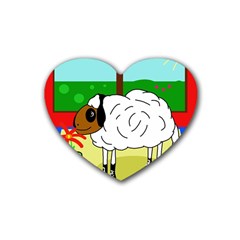 Urban Sheep Heart Coaster (4 Pack)  by Valentinaart