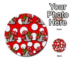 Mushrooms Pattern Multi-purpose Cards (round)  by Valentinaart