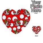Mushrooms pattern Multi-purpose Cards (Heart)  Front 15