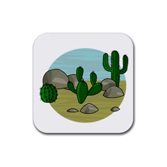 Desert Rubber Coaster (square)  by Valentinaart