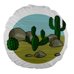 Desert Large 18  Premium Round Cushions by Valentinaart