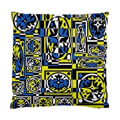 Blue And Yellow Decor Standard Cushion Case (one Side) by Valentinaart