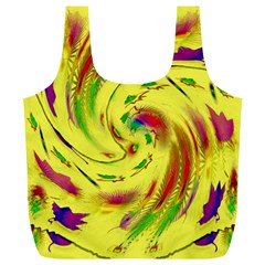 Leaf And Rainbows In The Wind Full Print Recycle Bags (l)  by pepitasart