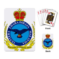 Crest Of Royal Malaysian Air Force Playing Card by abbeyz71