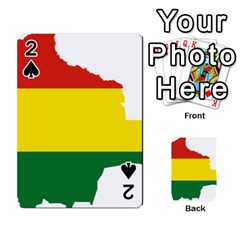 Flag Map Of Bolivia Playing Cards 54 Designs 