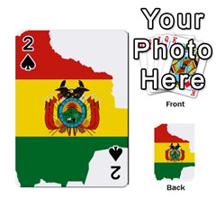 Flag Map Of Bolivia  Playing Cards 54 Designs 