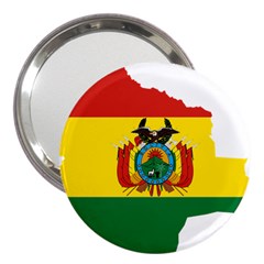Flag Map Of Bolivia  3  Handbag Mirrors by abbeyz71