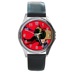 Mr Fly Round Metal Watch