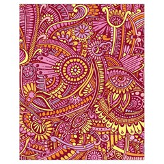 Pink Yellow Hippie Flower Pattern Zz0106 Drawstring Bag (small) by Zandiepants