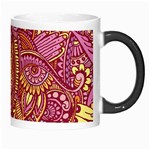 Pink Yellow Hippie Flower Pattern Zz0106 Morph Mug Right