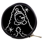 Funny Snowball Doodle Black White Mini Makeup Bags Front