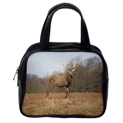 Red Deer Stag On A Hill Classic Handbags (one Side) by GiftsbyNature
