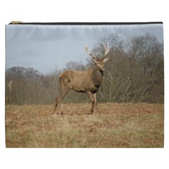 Red Deer Stag On A Hill Cosmetic Bag (xxxl)  by GiftsbyNature