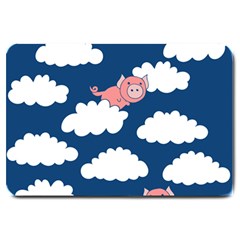 When Pigs Fly Large Doormat  by BubbSnugg