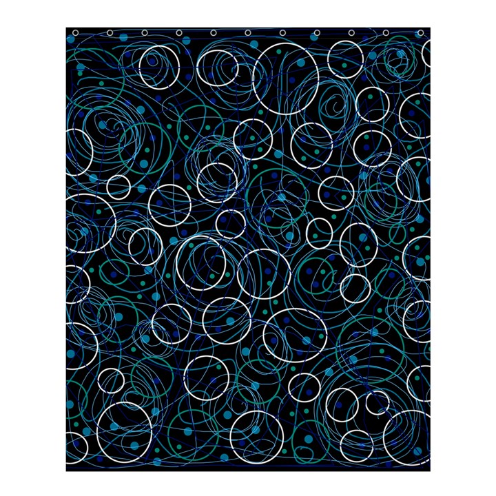 Blue abstract decor Shower Curtain 60  x 72  (Medium) 