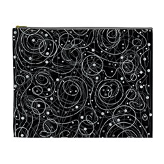 Black And White Magic Cosmetic Bag (xl) by Valentinaart
