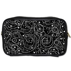 Black And White Magic Toiletries Bags by Valentinaart