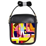 Colorful abstraction Girls Sling Bags Front