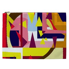 Colorful Abstraction Cosmetic Bag (xxl)  by Valentinaart
