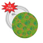 Green decorative art 2.25  Buttons (10 pack)  Front