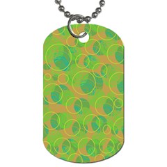 Green Decorative Art Dog Tag (two Sides) by Valentinaart