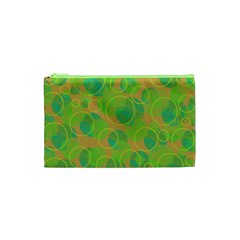 Green Decorative Art Cosmetic Bag (xs) by Valentinaart