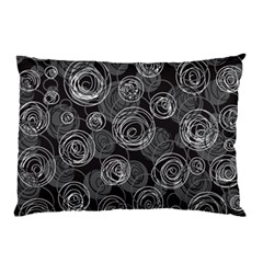 Gray Abstract Art Pillow Case by Valentinaart