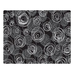 Gray Abstract Art Double Sided Flano Blanket (large)  by Valentinaart