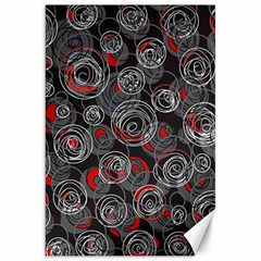 Red And Gray Abstract Art Canvas 20  X 30  