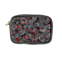 Red And Gray Abstract Art Coin Purse by Valentinaart