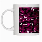 Magenta abstract art White Mugs Left