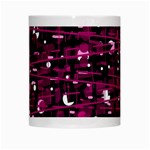 Magenta abstract art White Mugs Center