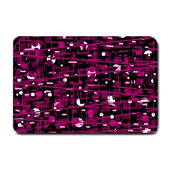 Magenta Abstract Art Small Doormat  by Valentinaart