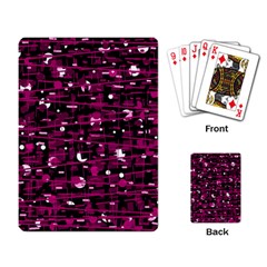 Magenta Abstract Art Playing Card by Valentinaart