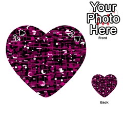 Magenta Abstract Art Playing Cards 54 (heart) 