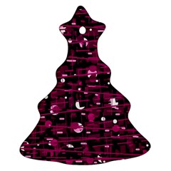 Magenta Abstract Art Ornament (christmas Tree)