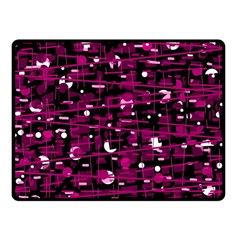 Magenta Abstract Art Double Sided Fleece Blanket (small)  by Valentinaart