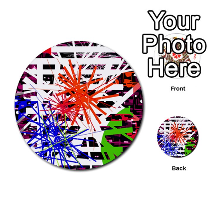 Colorful big bang Multi-purpose Cards (Round) 
